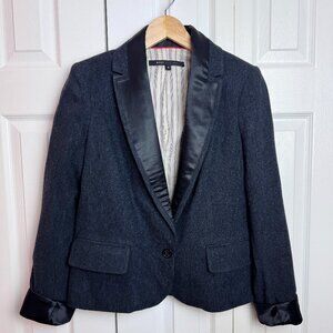Marc Jacobs Navy/Black Wool Tuxedo Blazer